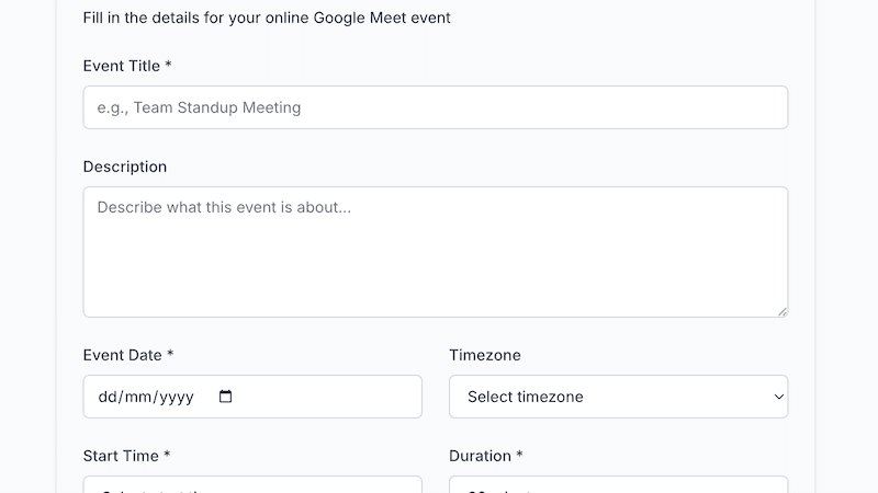 Easy Event Creation screenshot